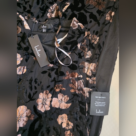 Lulus Floral Burnout Velvet Maxi Dress - Picture 12 of 15